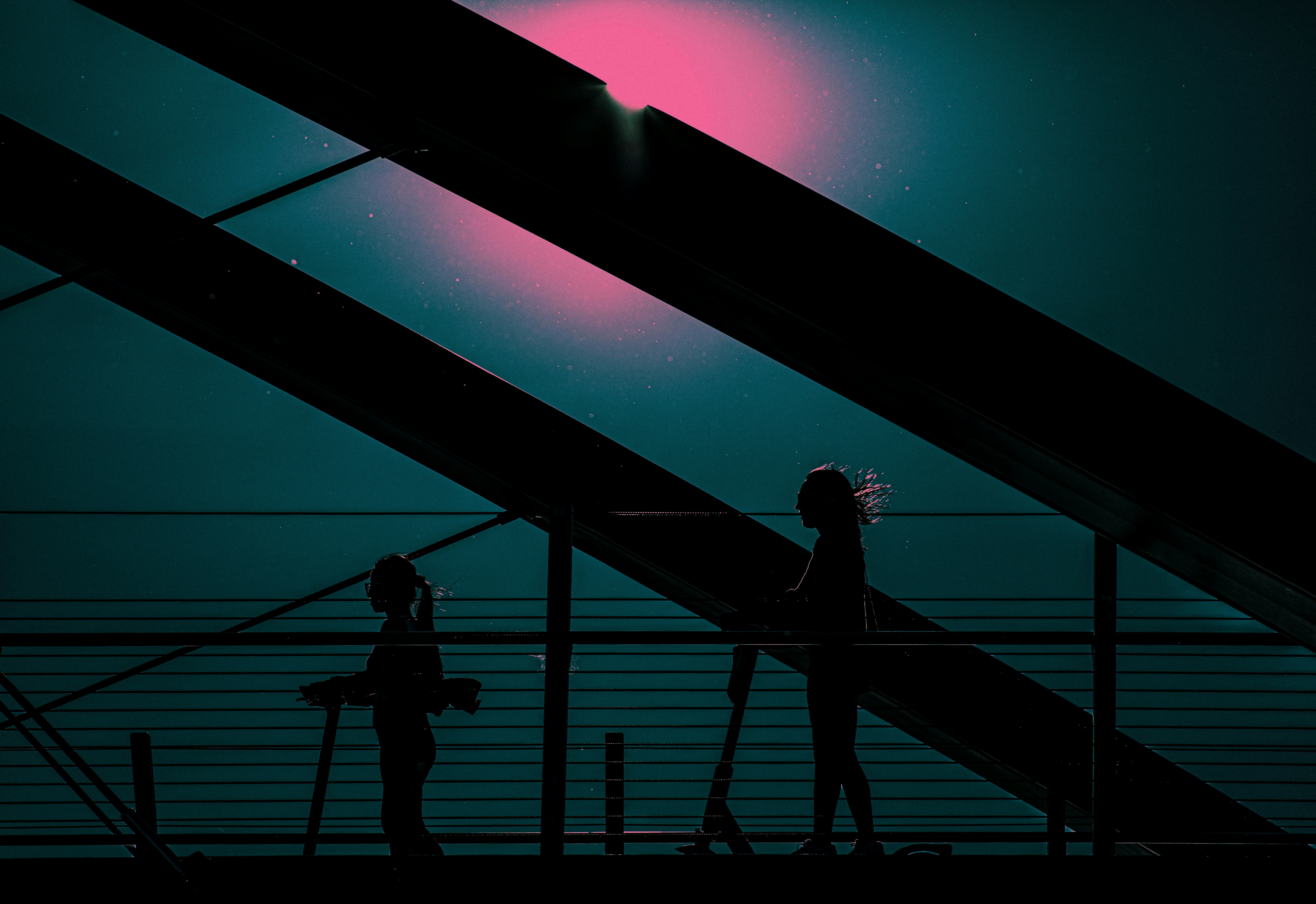 a couple of people on a stage