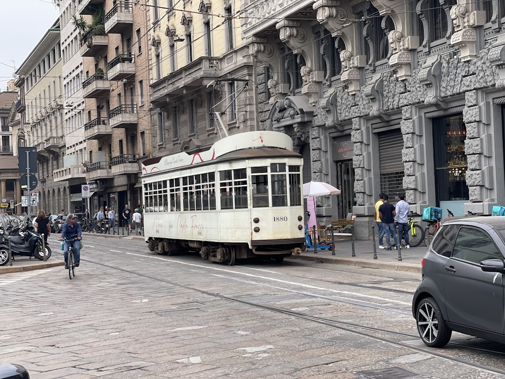 a trolley on the street