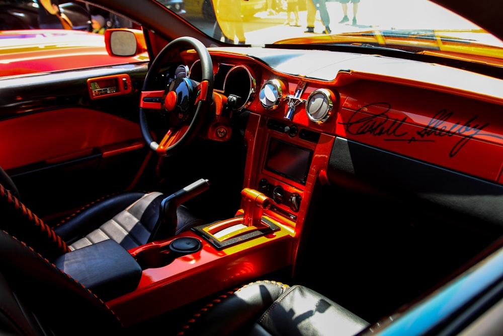 the interior of a car