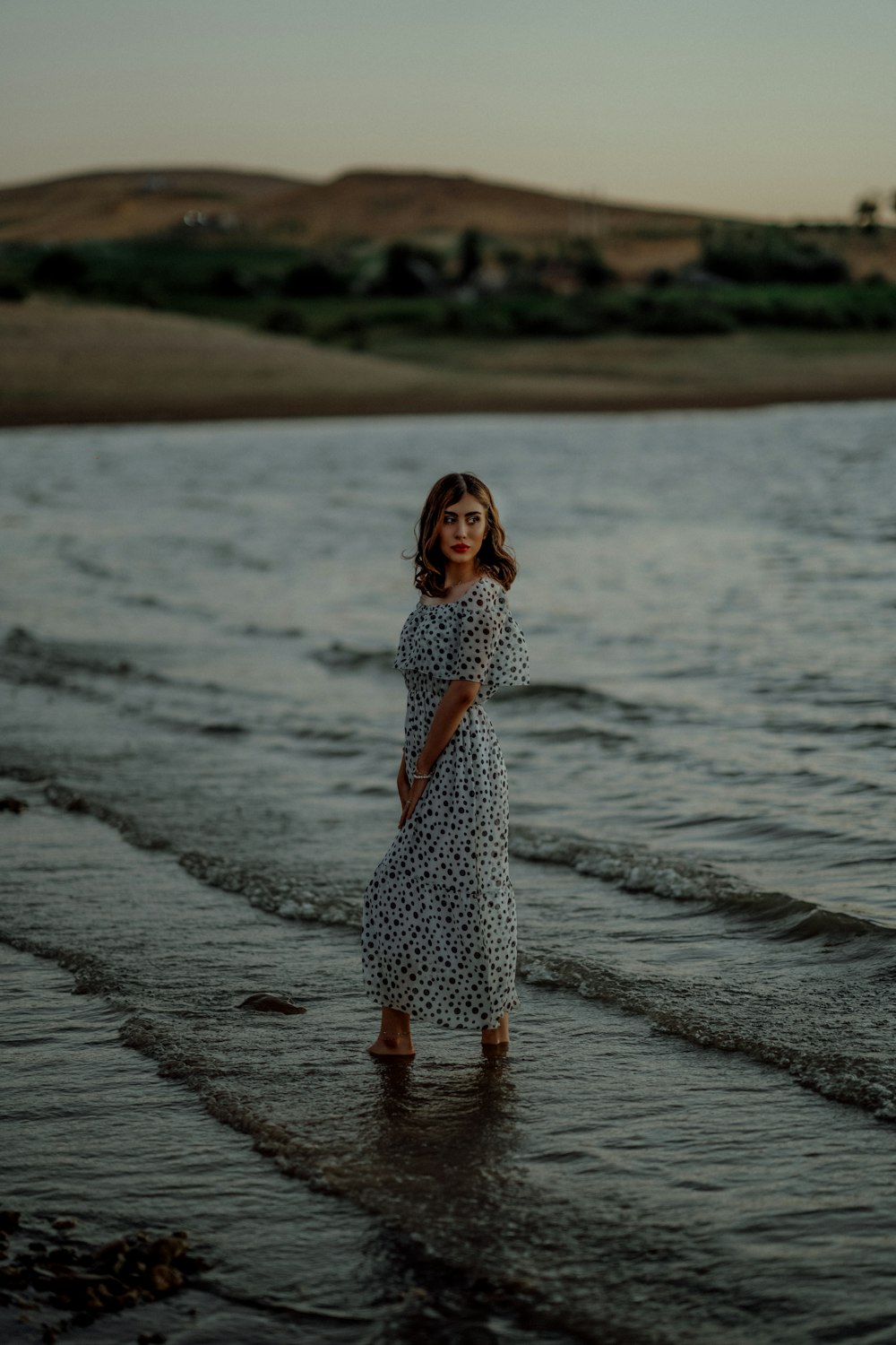 a person standing in water