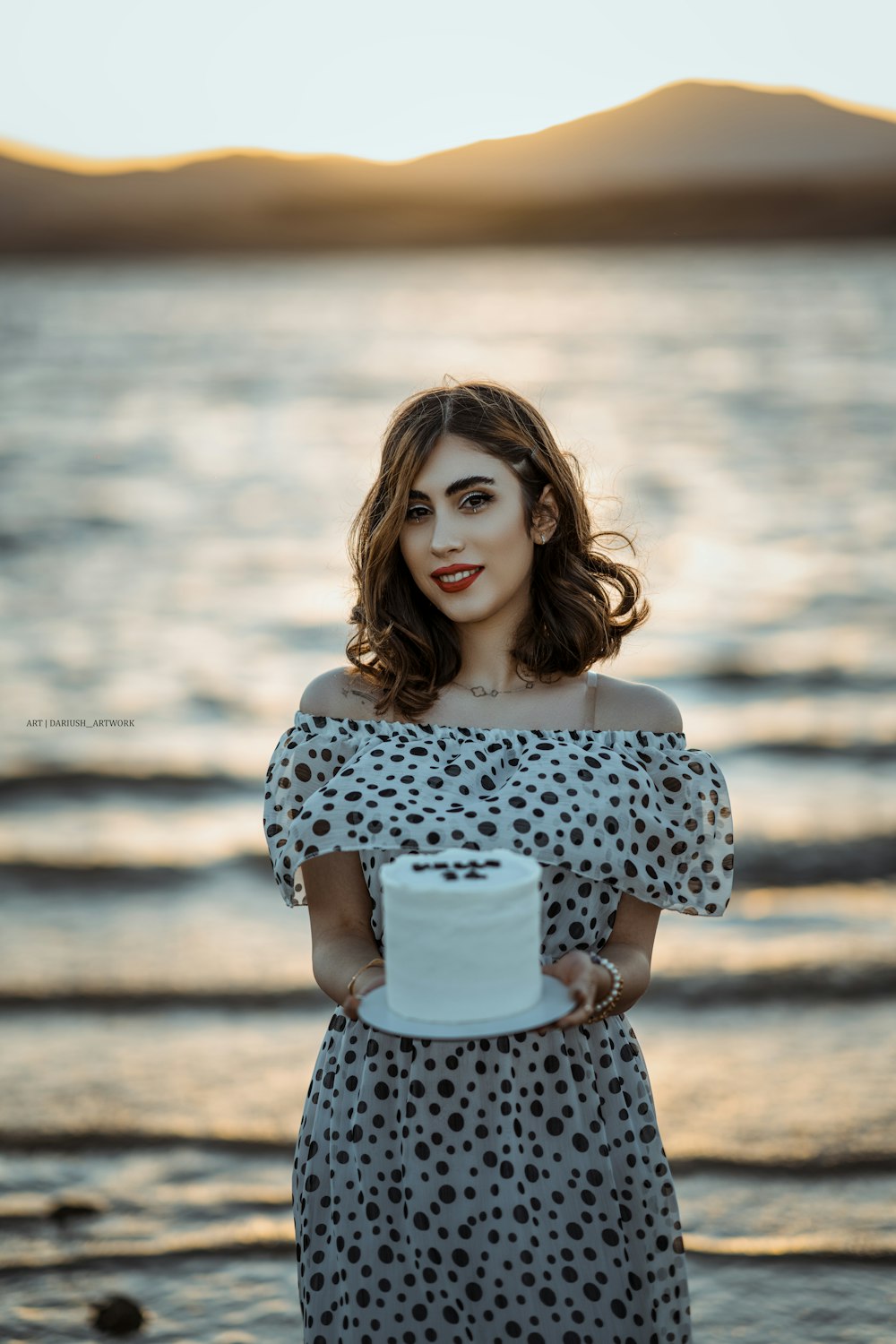 a person standing on a beach