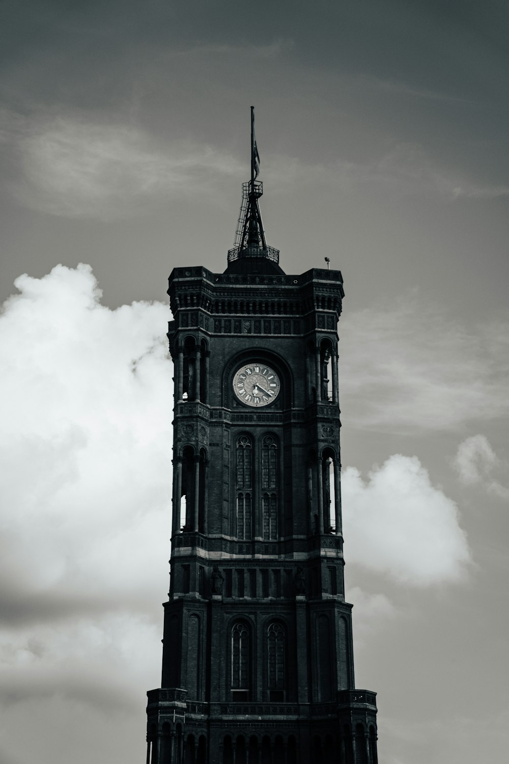 a clock on a tower