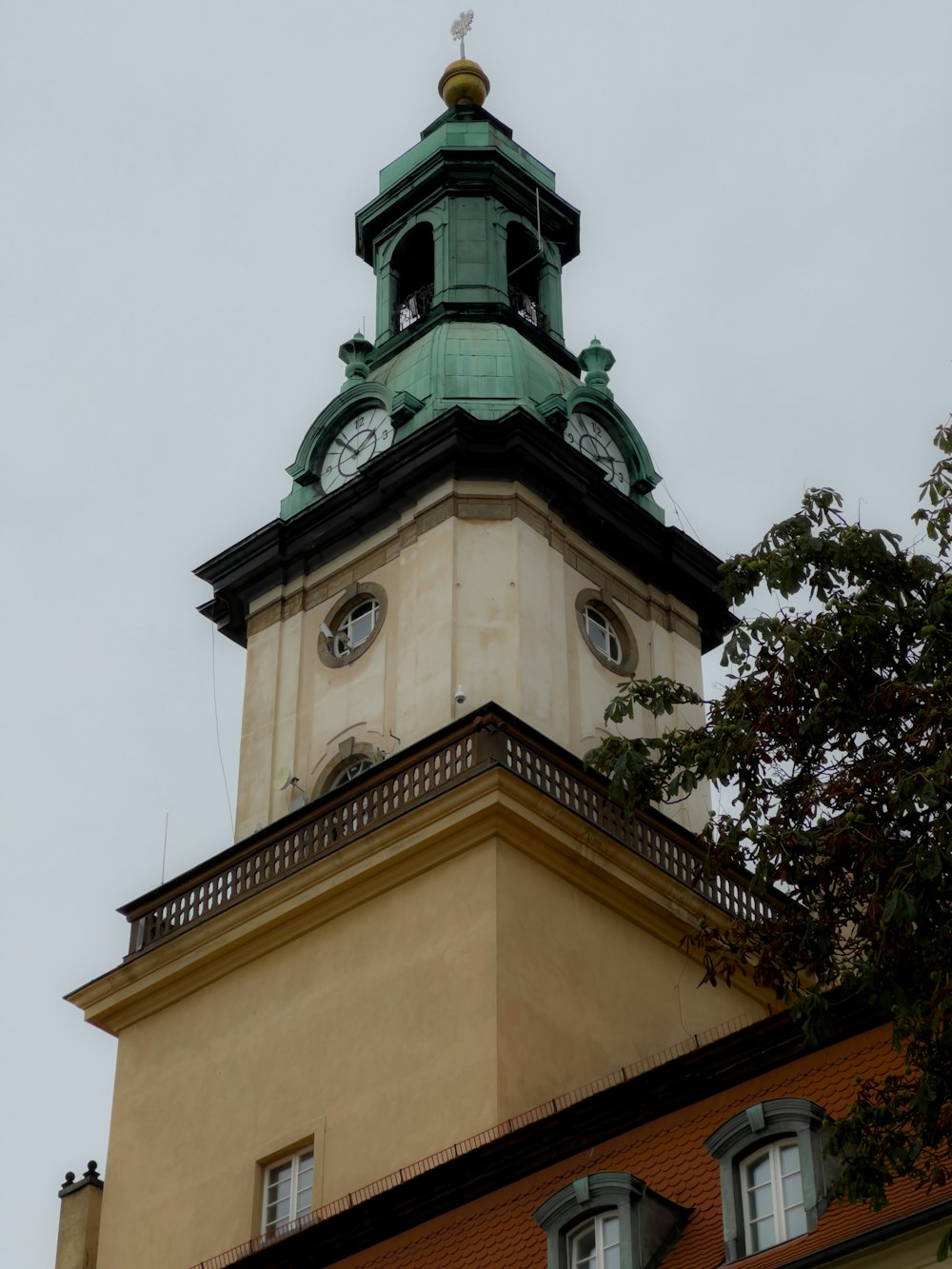 a clock tower on Old Point Loma Lighthouse