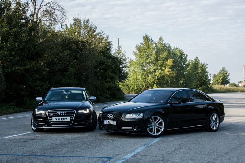 High-end cars at luxury venue