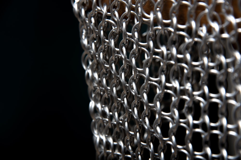 a close up of a chain