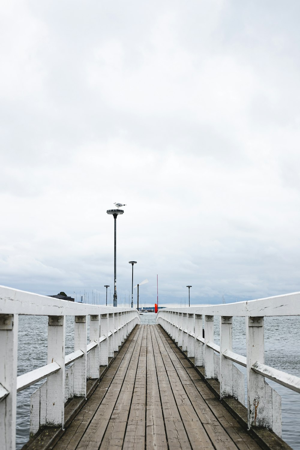 a wooden walkway over water