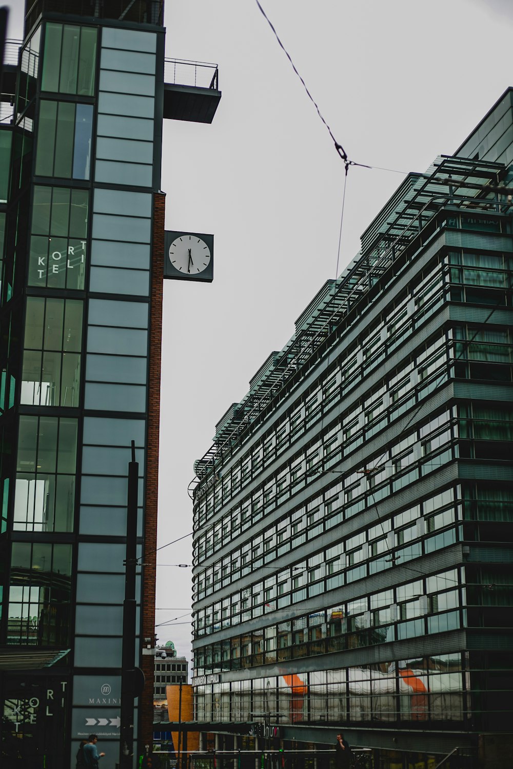 a clock on a building