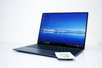 a laptop with a dollar bill