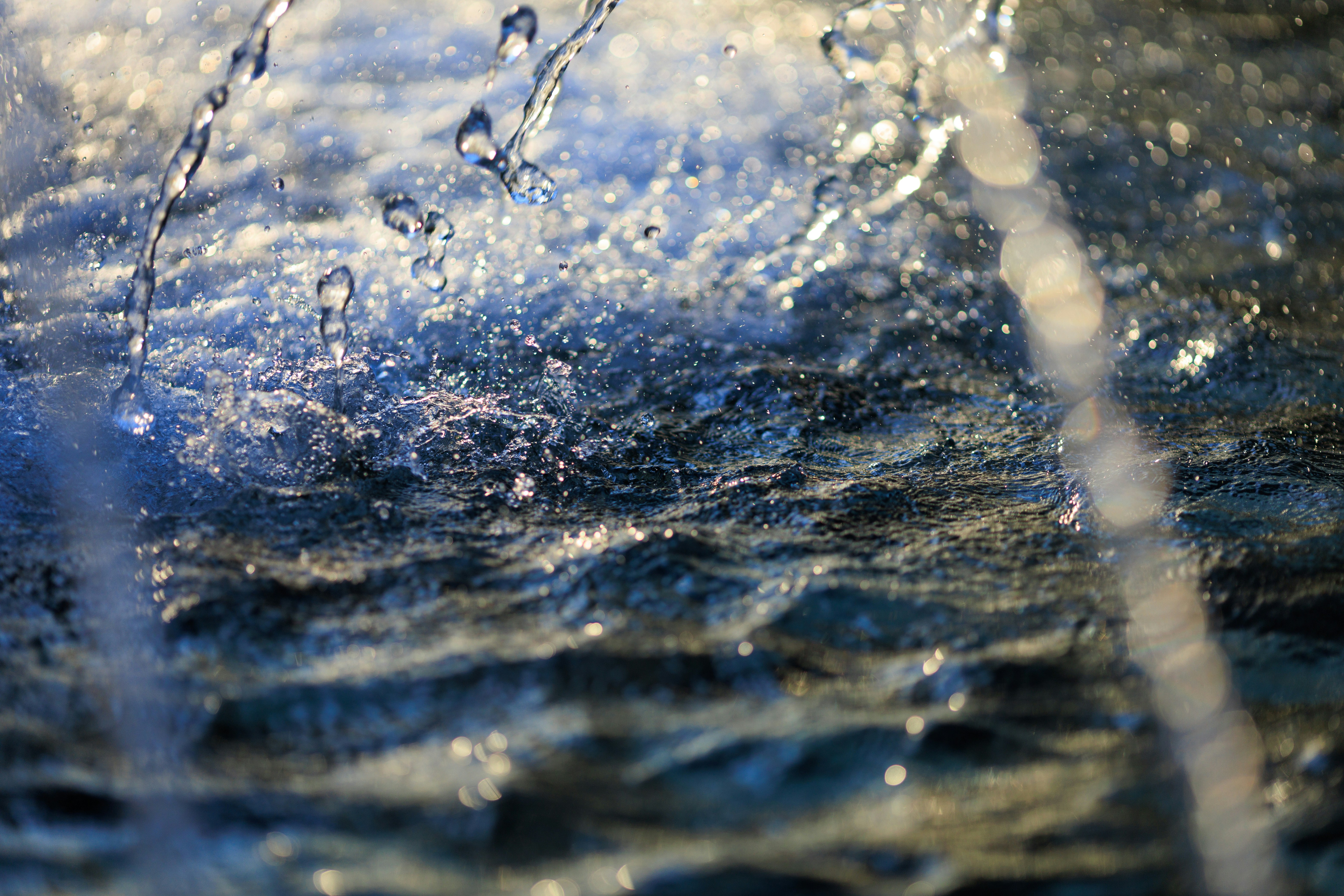 water droplets on a surface