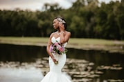 a person in a wedding dress