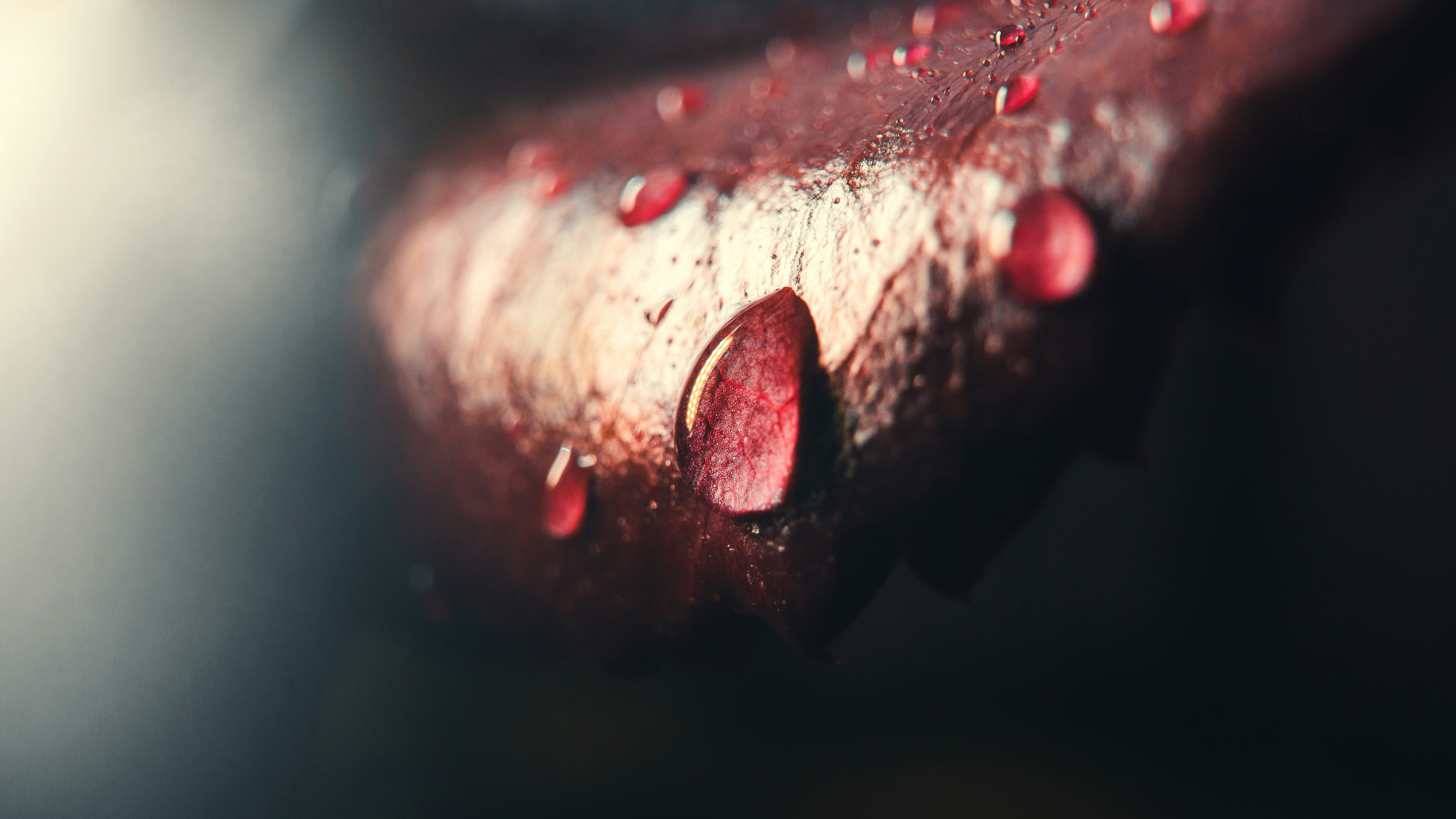 a close up of a red liquid