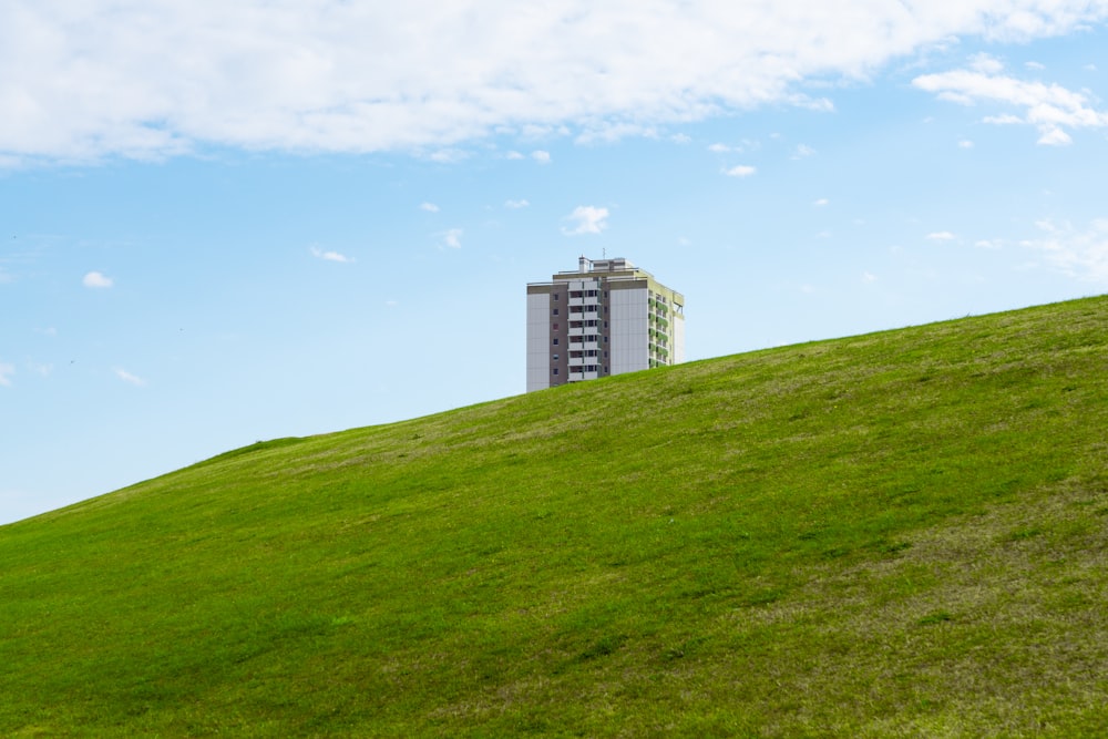 Glastonbury Tor on a grassy hill