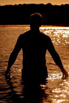 a person standing in water
