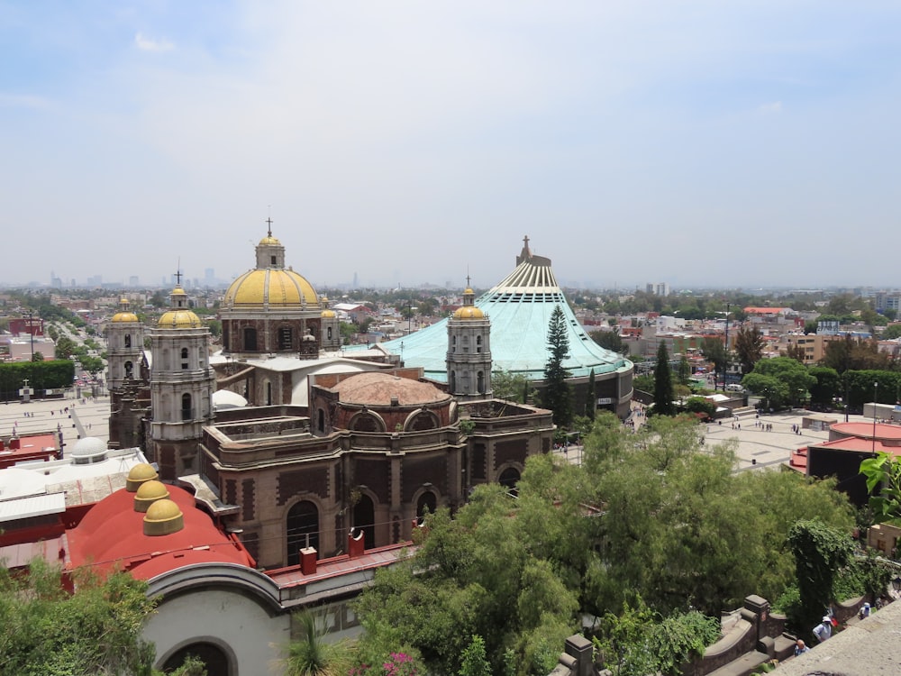 a large building with many domes