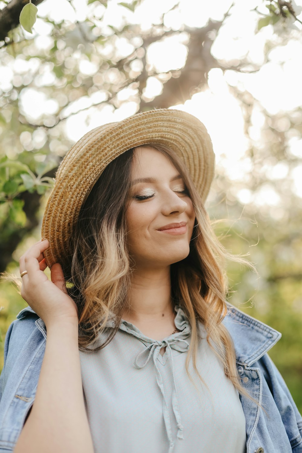 a woman wearing a hat