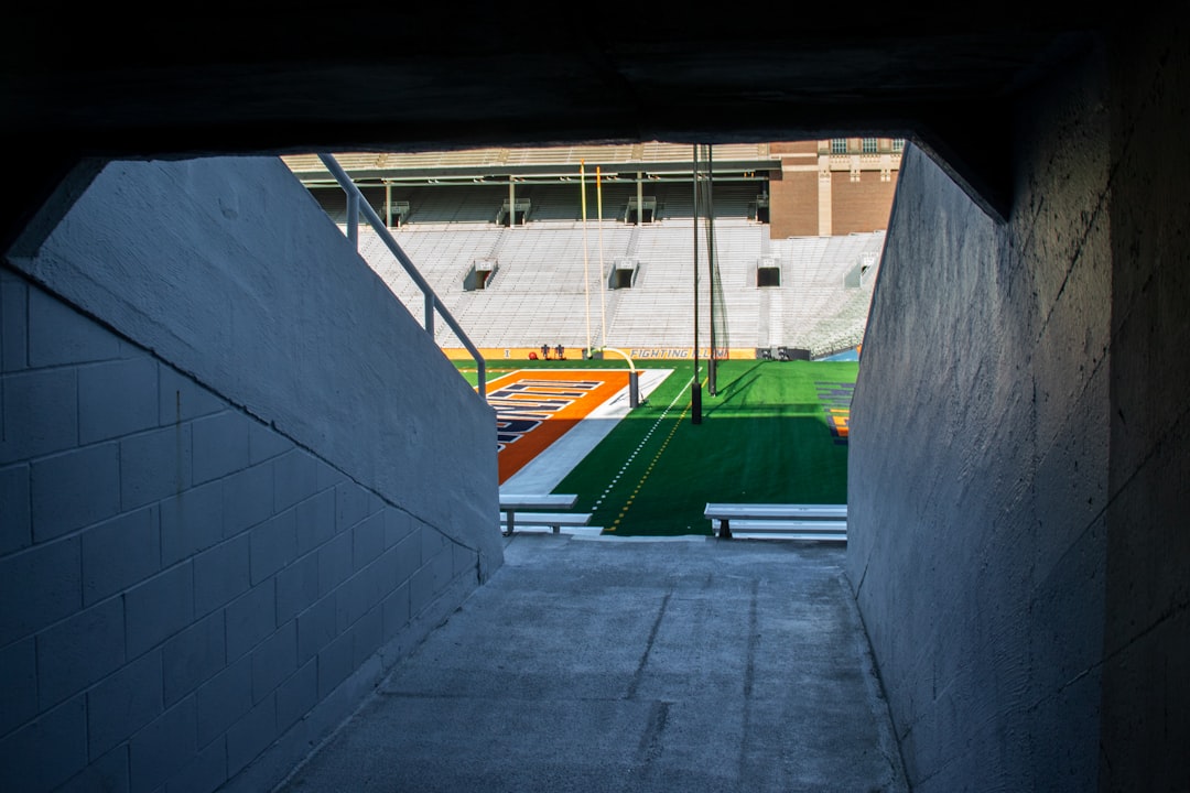 a large empty stadium,