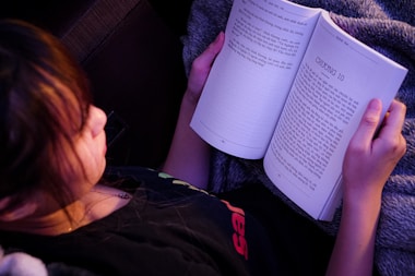 a person reading a book