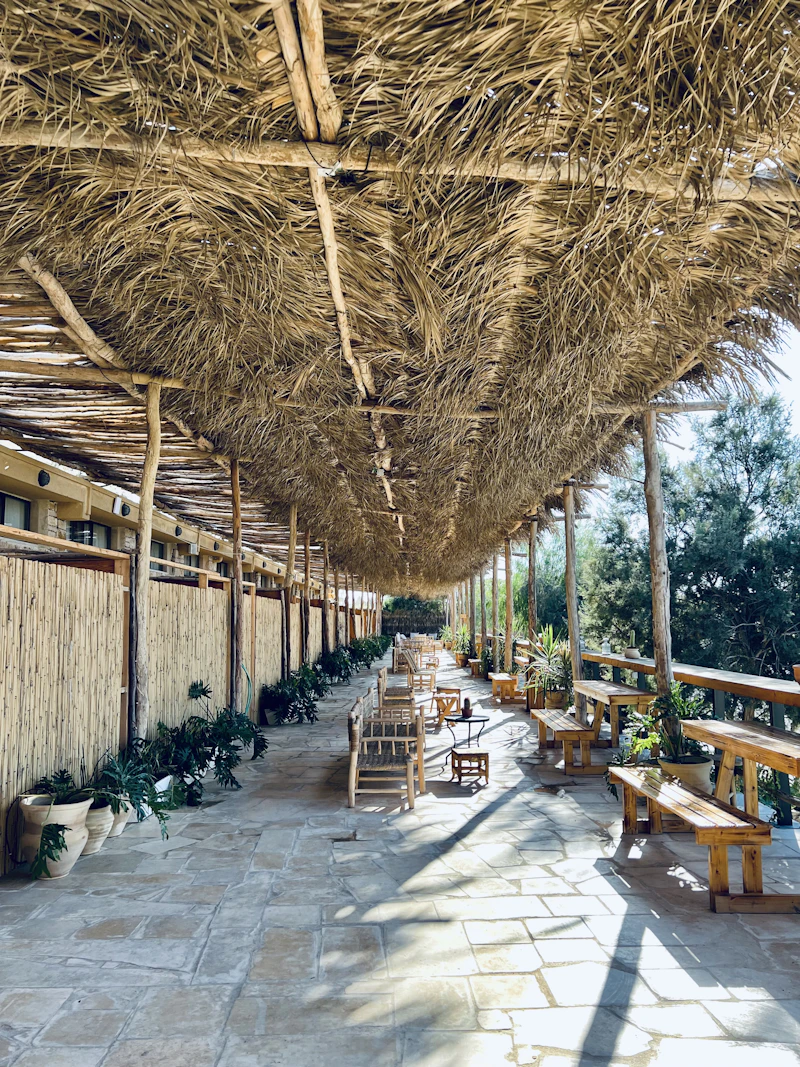Outdoor patio at the retreat