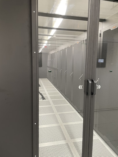 A modern data center facility showcasing advanced technology and infrastructure.