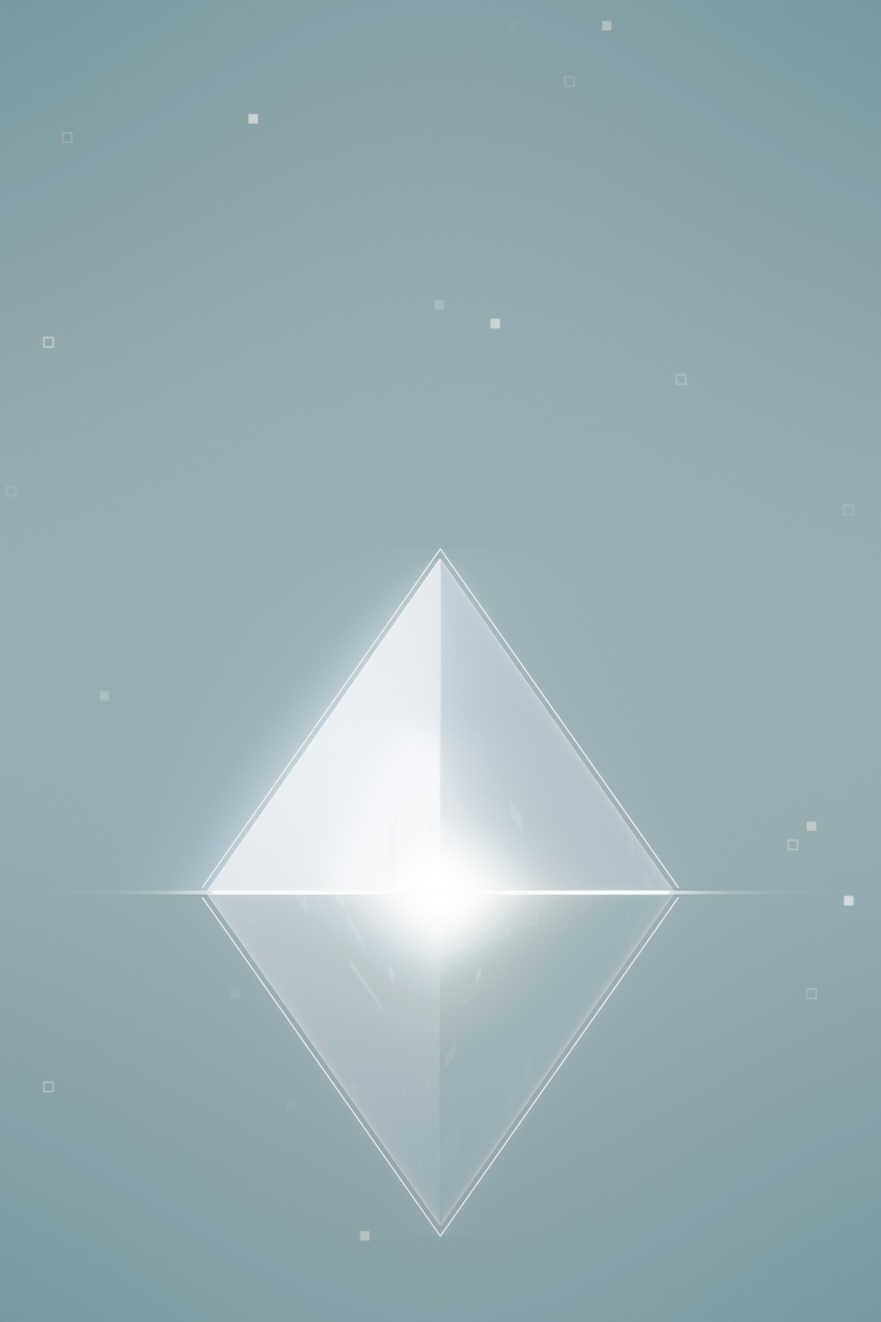 ein dreieckiges Objekt mit einem Licht darauf