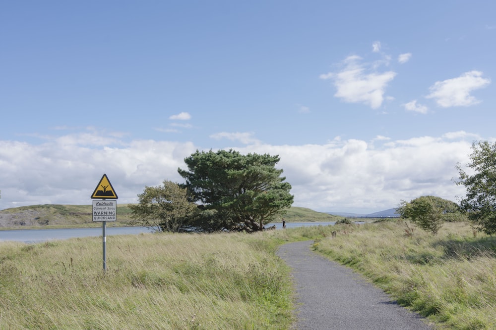 a road with a sign on it