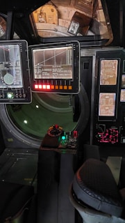 the inside of a cockpit