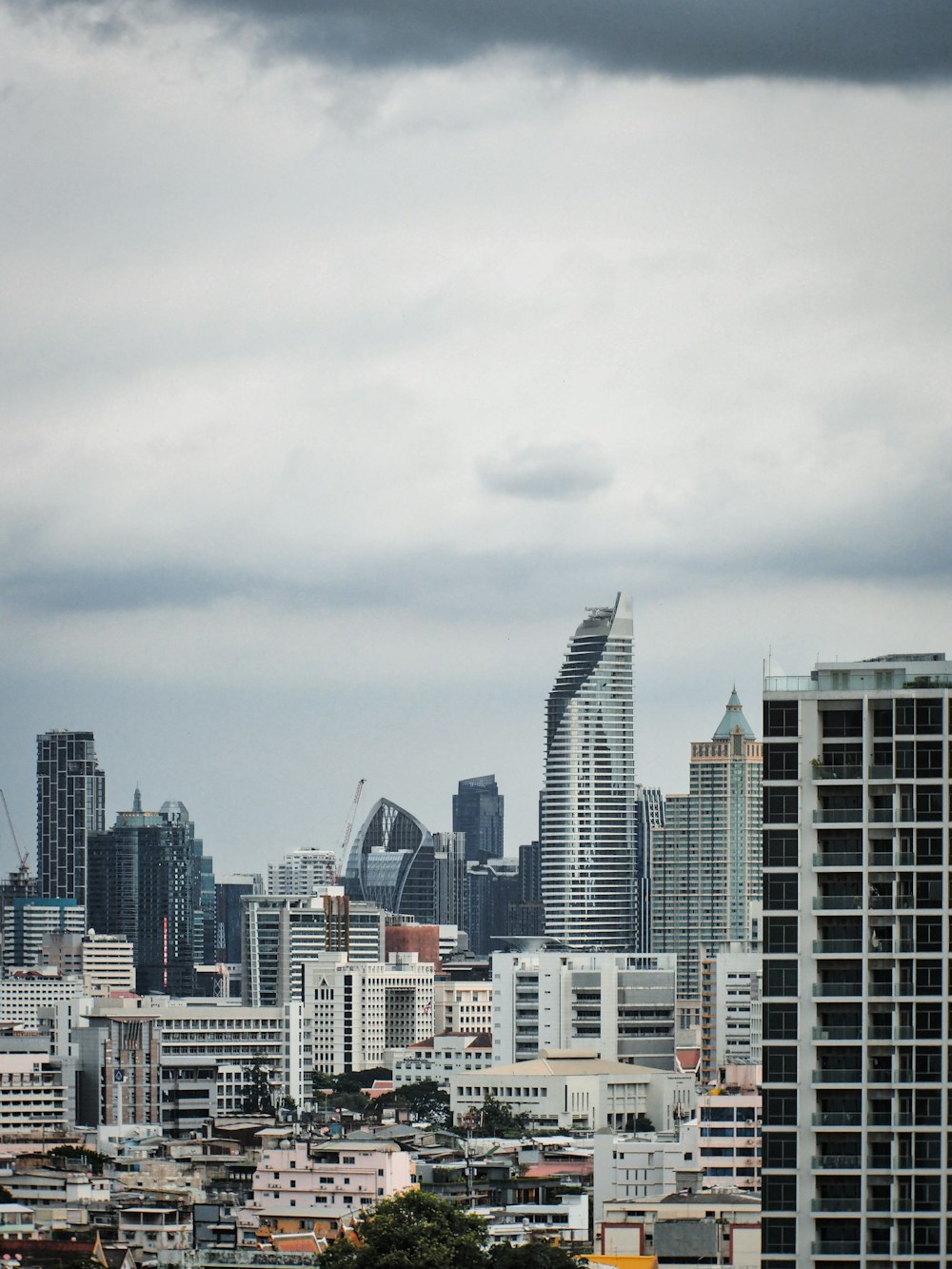 a city with tall buildings