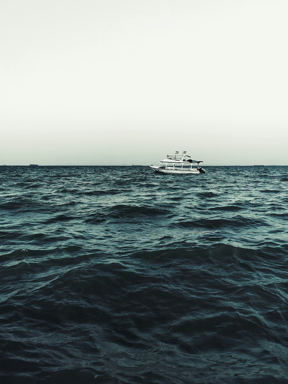 a boat in the ocean