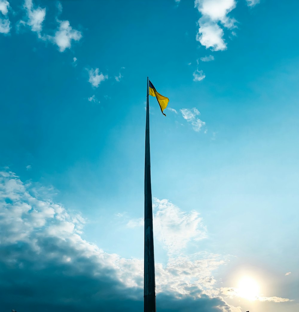 a flag on a pole