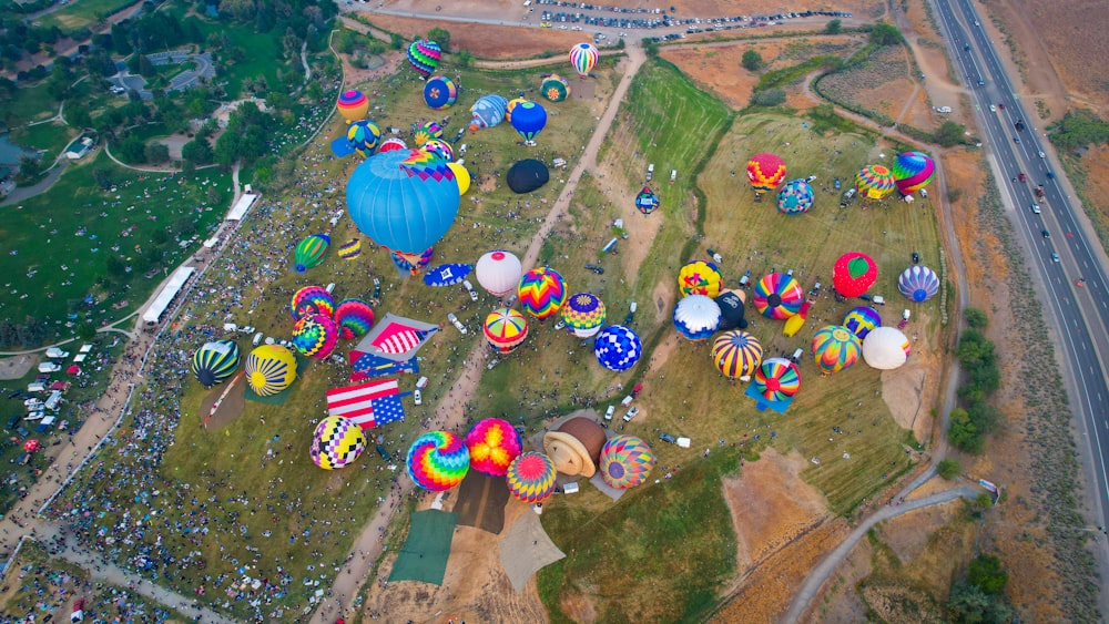 a group of people in a park