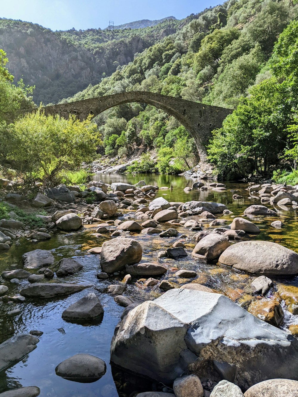 a bridge over a river