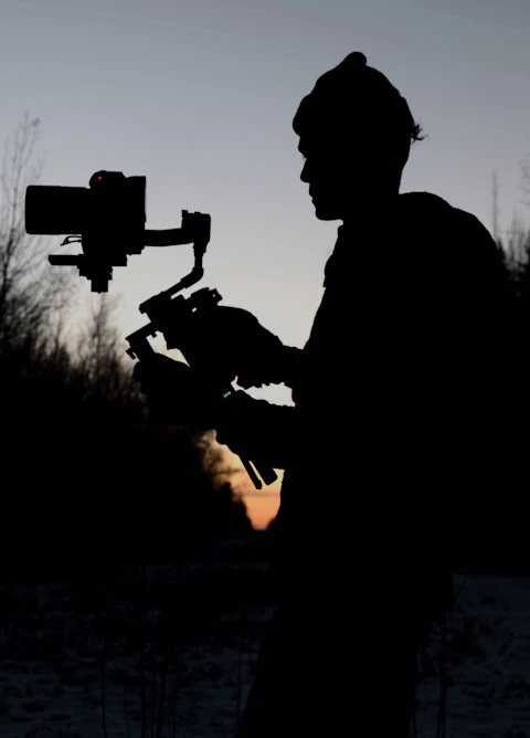 a person holding a gun