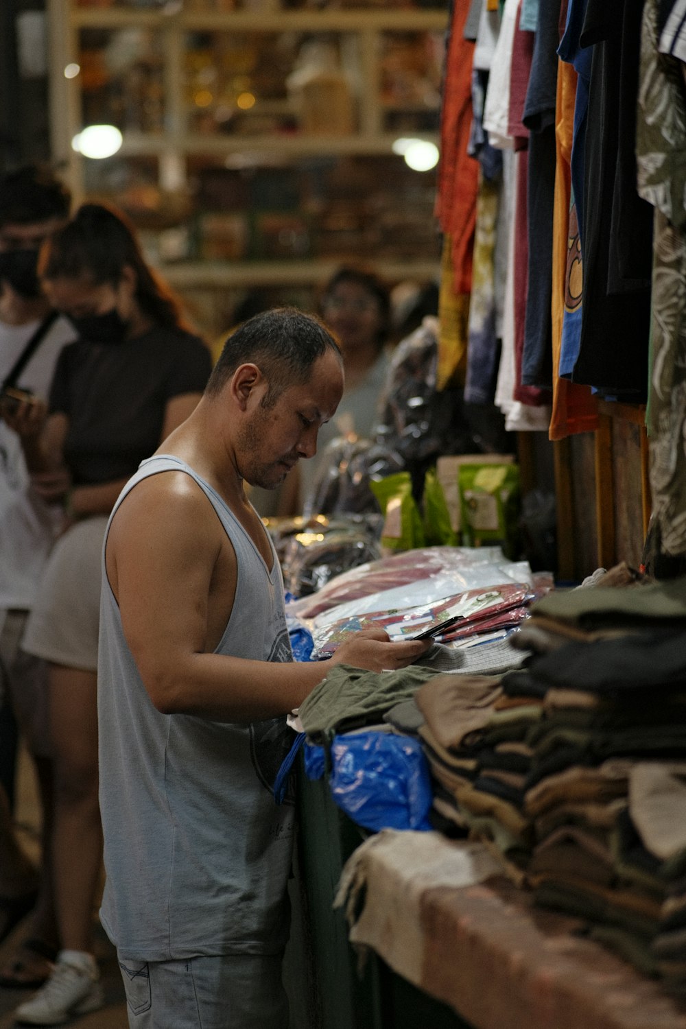 a person looking at a book