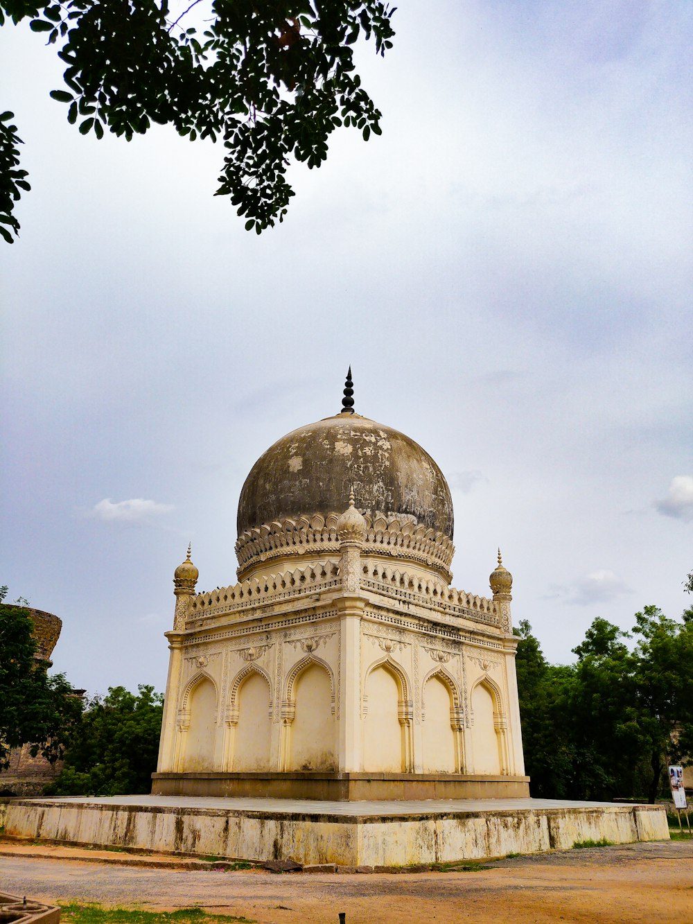 a large building with a dome