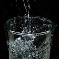 a glass of water