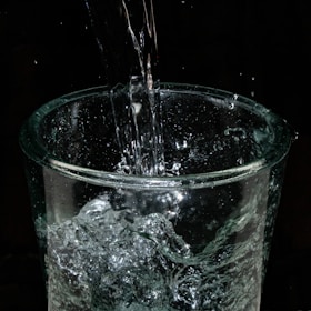 a glass of water