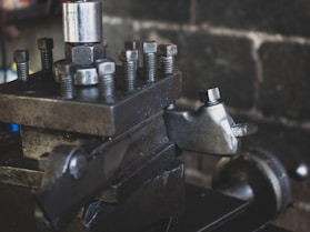 a machine with pipes