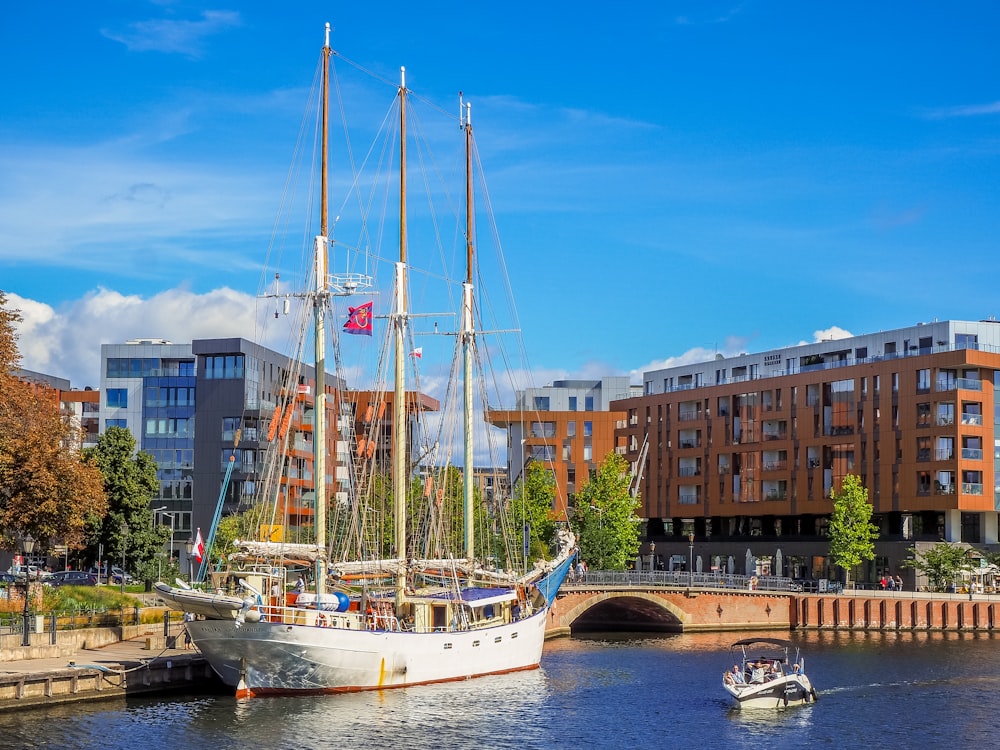 a couple of boats in a harbor