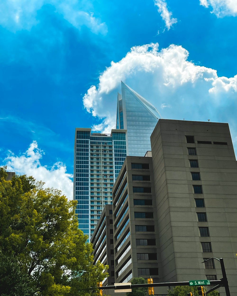 a group of tall buildings