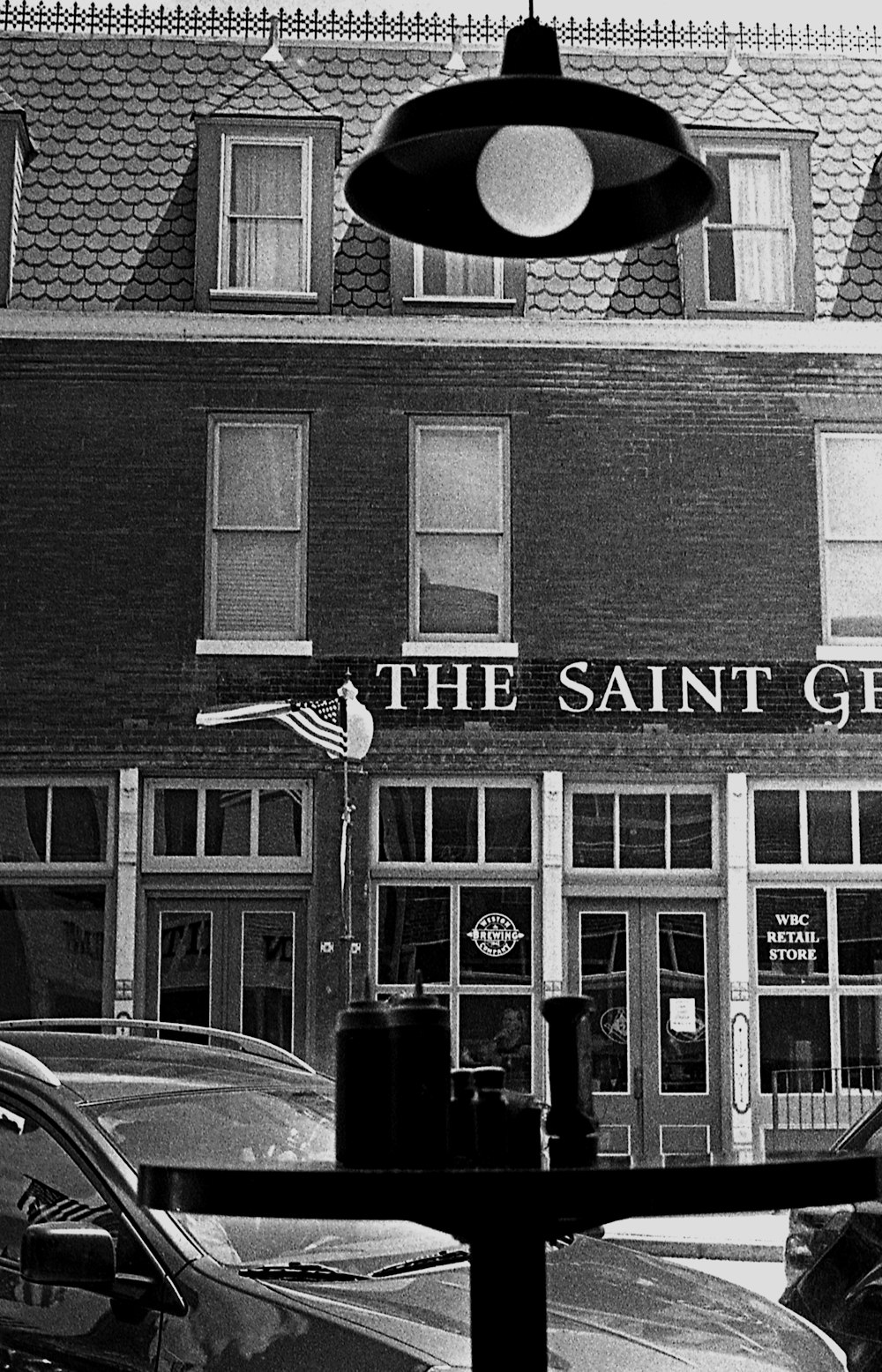 a building with a sign on it