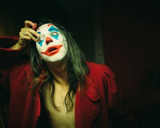 a person with face paint