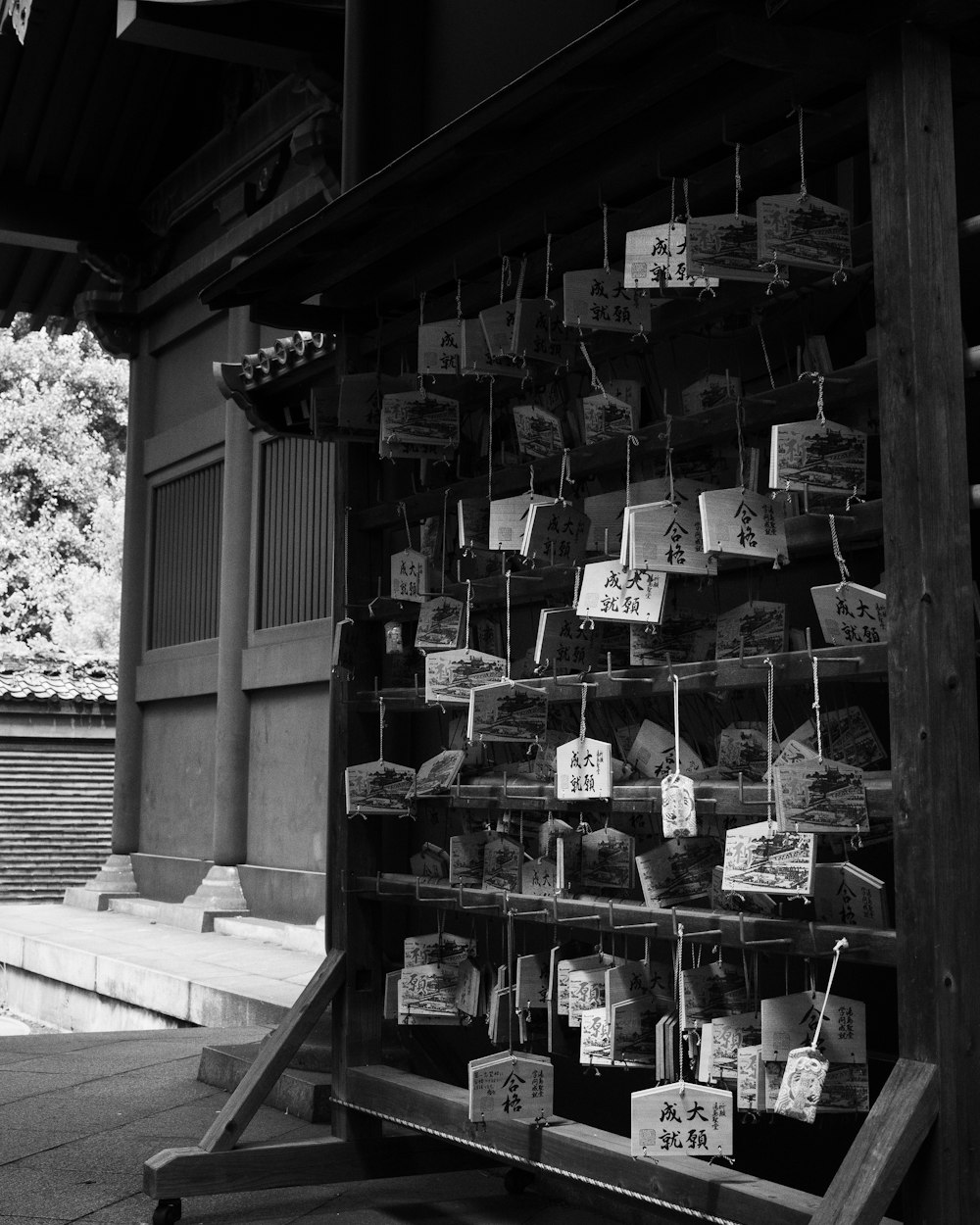 a building with many objects on the shelves