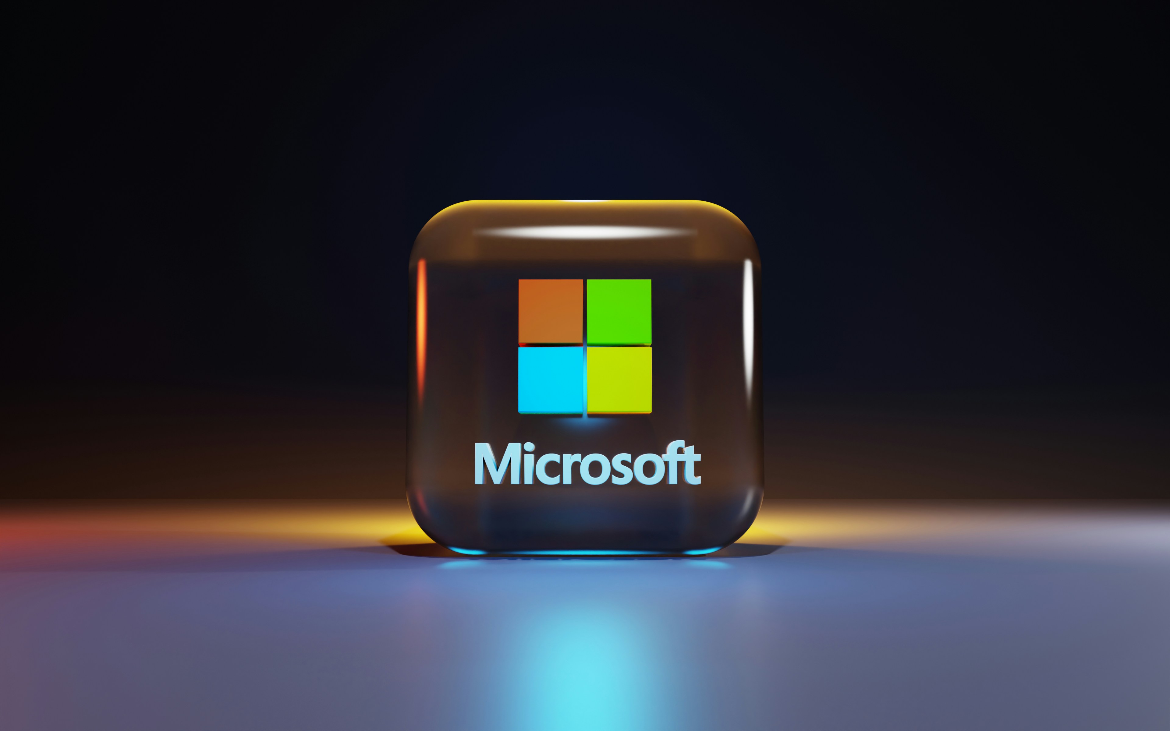 Microsoft Windows logo with magnifying glass