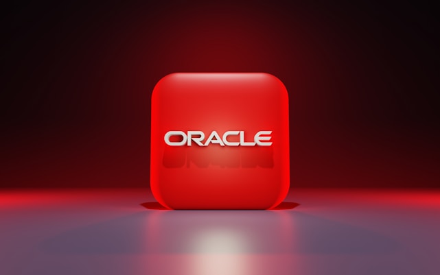 a red cube with white text