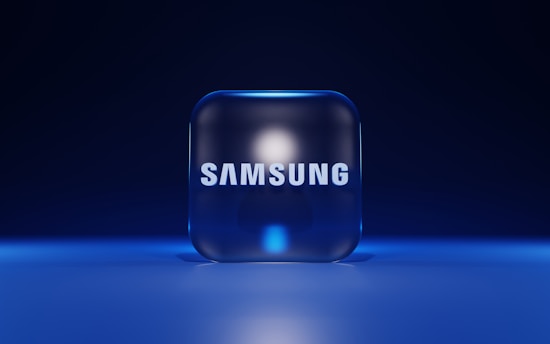 a blue cube with a white logo