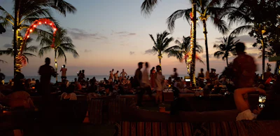 Seminyak Beach at sunset