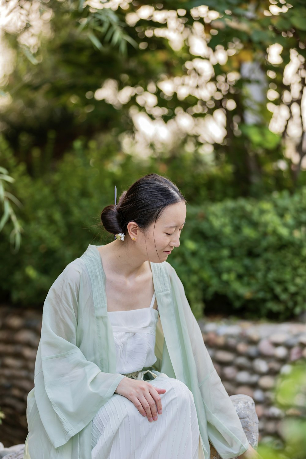 a person in a white dress