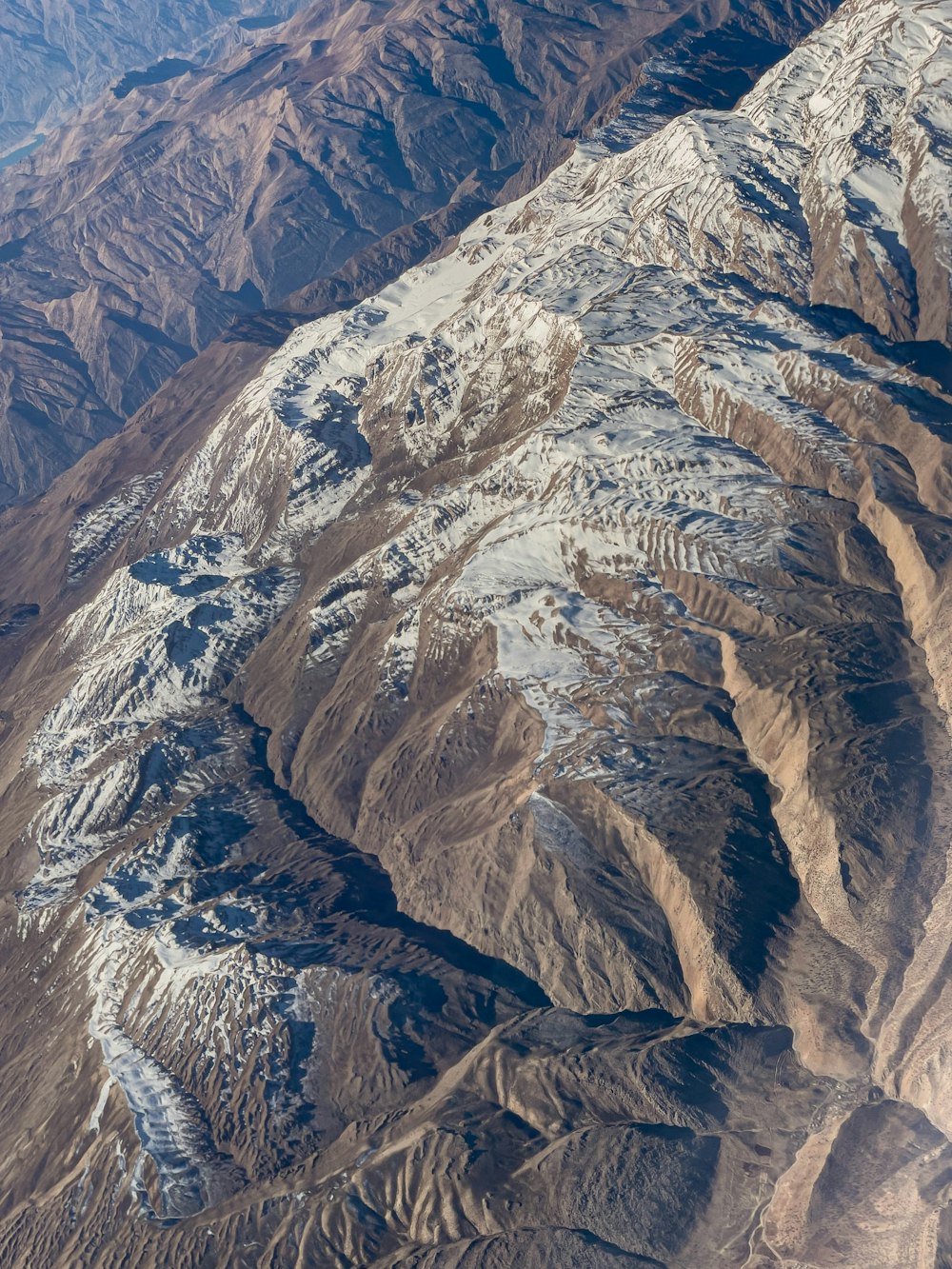 a high angle view of a mountain