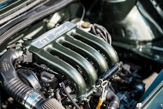 a close-up of a car engine