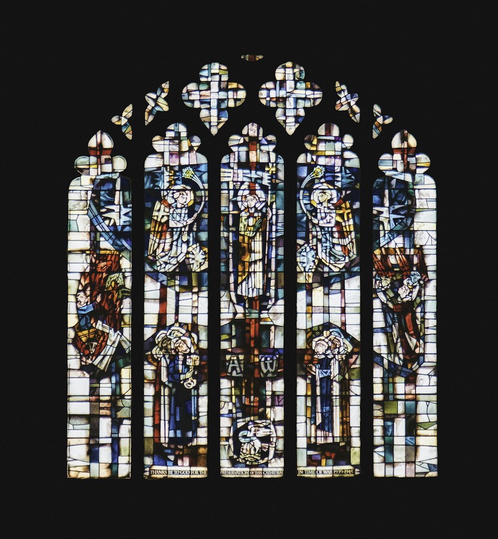 a stained glass window